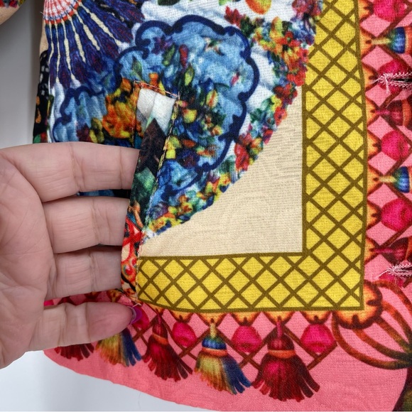 Asian Inspired Print Girls Quilted Jacket Coat - Picture 6 of 12